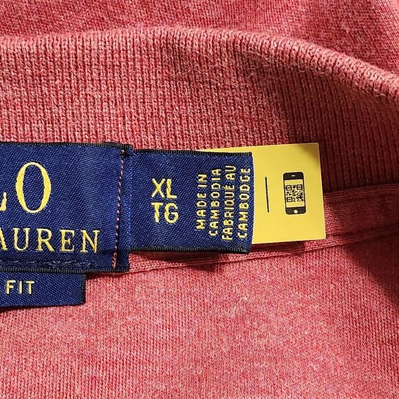 Polo Ralph Lauren Polo Classic Fit Polo Shirt Mens Size XL XLarge Red‎ Cotton - Picture 9 of 11
